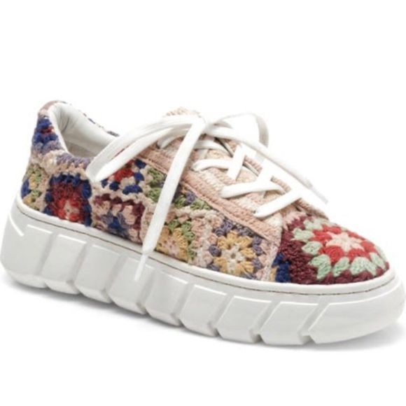 Free People Catch Me If You Can Crochet Sneaker Multicolor Size 6.5 (37)